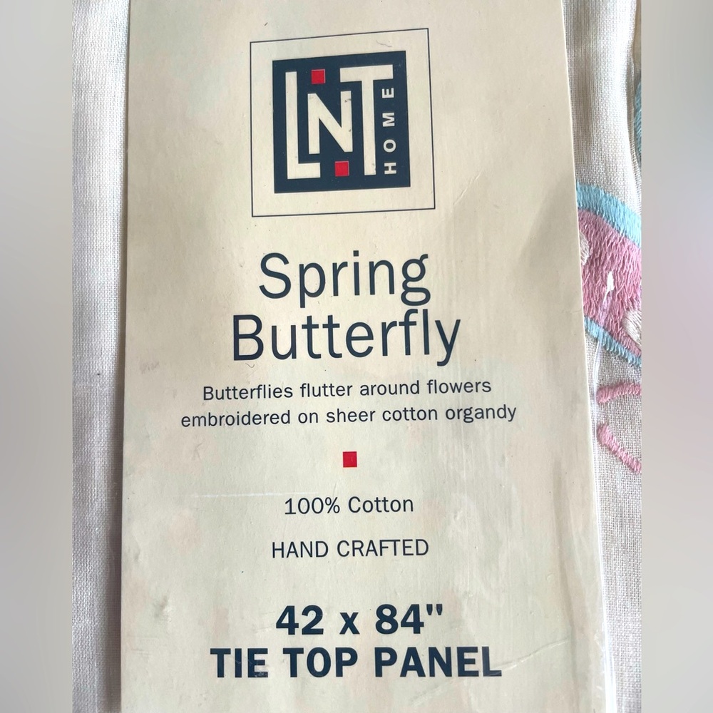 Spring Butterfly 100% Cotton Hand Crafted Tie Top Panel - Picture 4 of 6